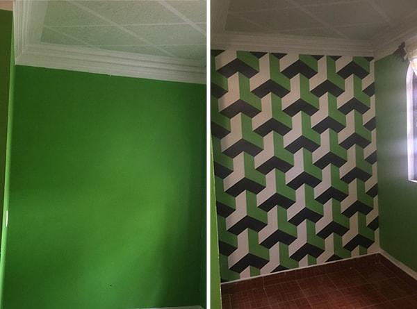 15. "Sıkıldım ve odamı boyamaya karar verdim."