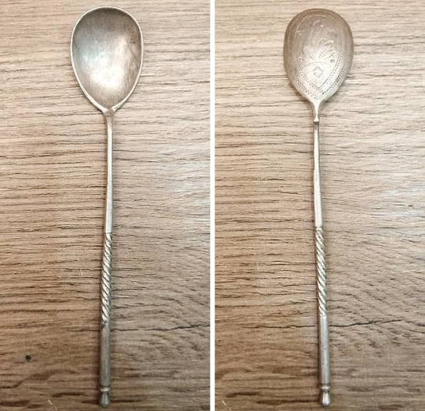 8. Эта серебряная ложка служит нескольким поколениям семьи этого пользователя Пикабу. Он унаследовал это от своей бабушки