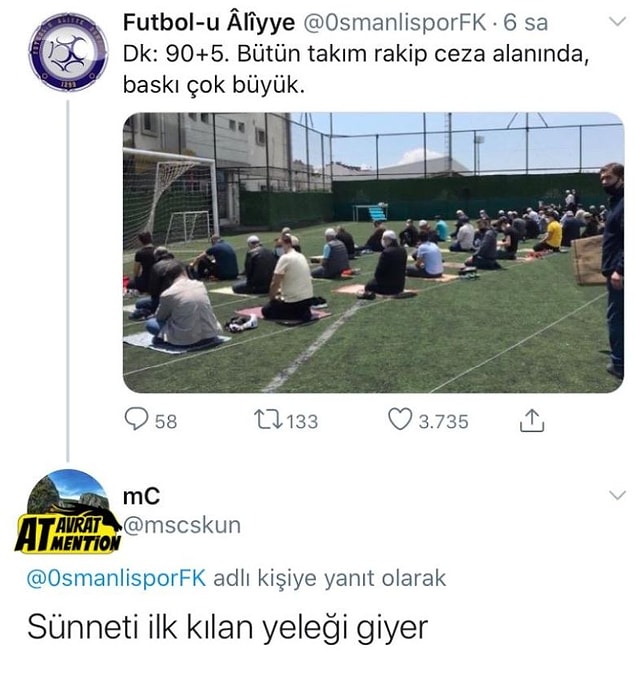 3. Allahını seven defansa gelmiş.