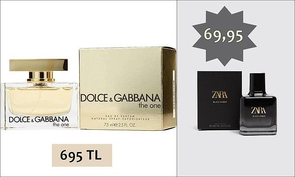 5. D&G'nin bu parfümü bir klasiktir. Seven vazgeçemez ama bu aralar fiyatı yüzünden vazgeçmiş olabilir o ayrı. Onun da muadilini yine Zara'da bulduk.