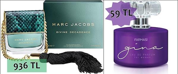 11. Marc Jacobs Decadence'in şişesinden belli fiyatı zaten. Şişesi onun kadar havalı olmasa da Farmasi Gina da muadili olur kendilerinin.