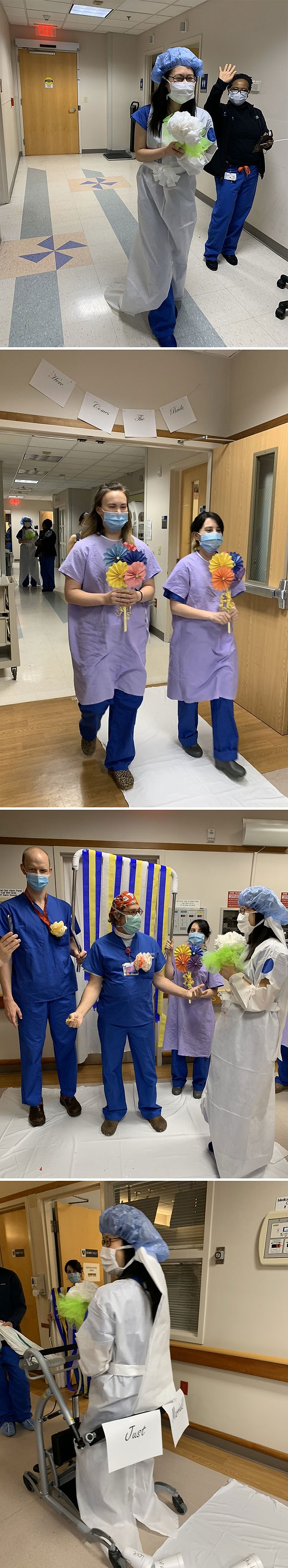 "Моя подруга, которая отменила свадьбу из-за коронавируса, отпраздновала ее в больнице, где работает."