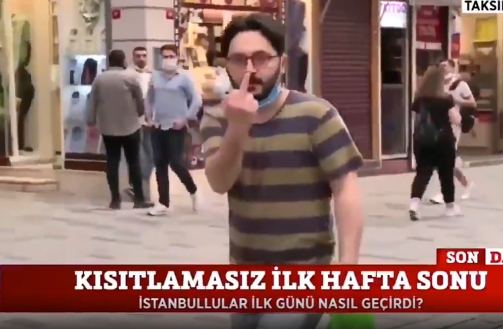Fox Haber Canlı Yayınında Orta Parmak Hareketi Yapan Vatandaş