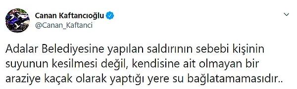 Kaftancıoğlu: "Saldırının sebebi su kesilmesi değil"