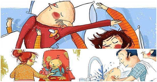 Dünyaya Yeni Bir Birey Hazırlarken Ebeveynlik Duygusunun Nasıl Bir His Olduğunu Yansıtan 17 İllüstrasyon