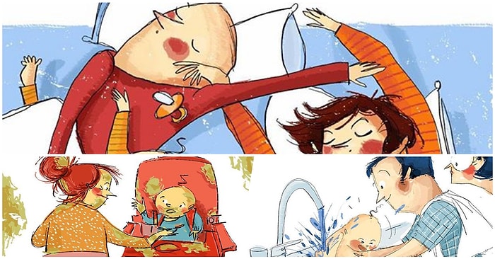 Dünyaya Yeni Bir Birey Hazırlarken Ebeveynlik Duygusunun Nasıl Bir His Olduğunu Yansıtan 17 İllüstrasyon