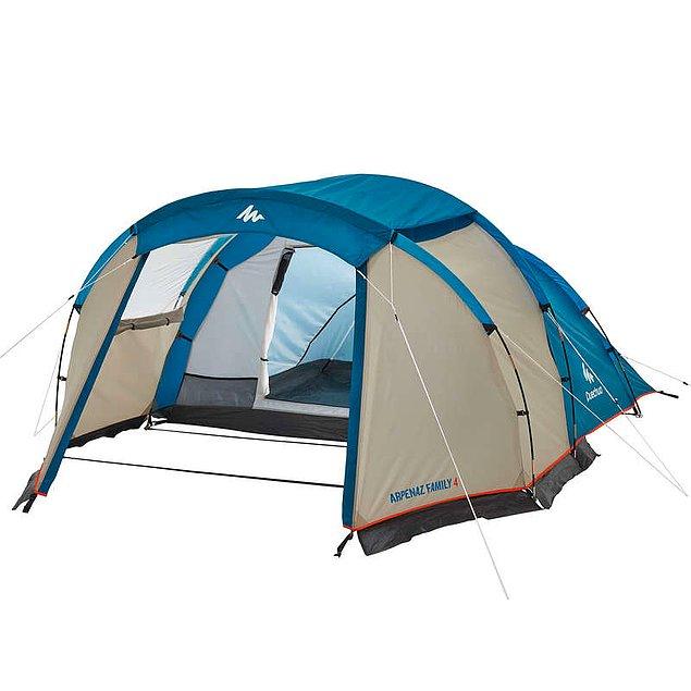 2. Daha büyük çadır arayanlar için: 4 kişilik su geçirmez çadır, bütün ailenizi kötü hava şartlarına karşı da korur.