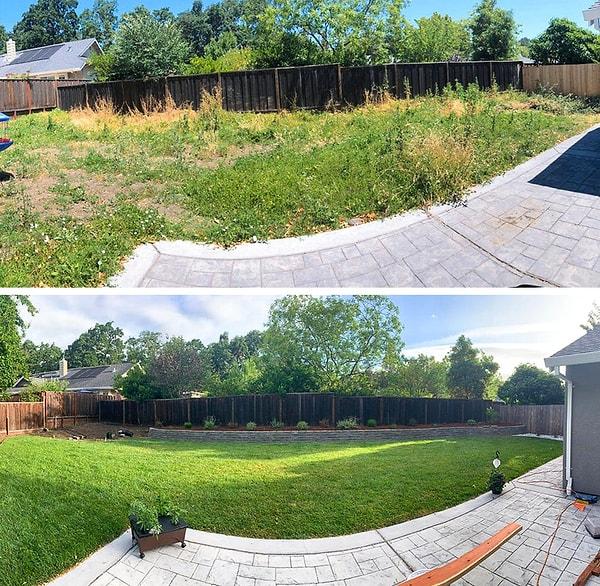3. "Arka bahçemizin öncesi ve sonrası hali:"