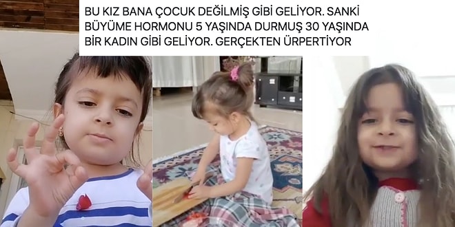 Görüntüsü ve Hareketleri Nedeniyle Yaşı Hakkında Kimsenin Netleşemediği Küçük Songül Herkesin Aklını Karıştırdı!