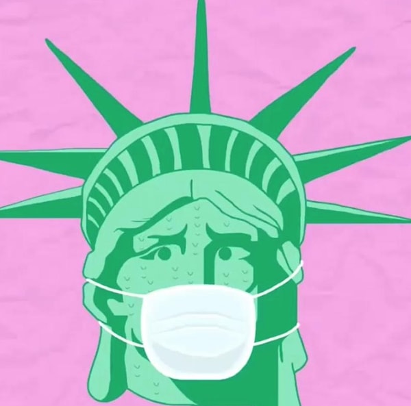 Статуя Свободы В Маске: