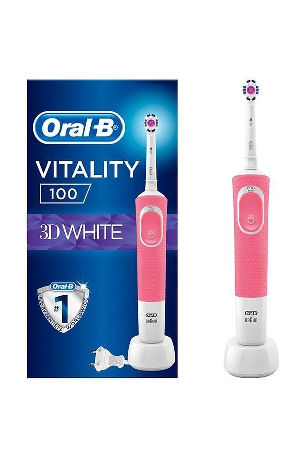 20. Oral-B Vitality 3D White elektrikli diş fırçası, sıradan manuel diş fırçasına kıyasla klinik olarak kanıtlanmış üstün temizlik sunuyor.