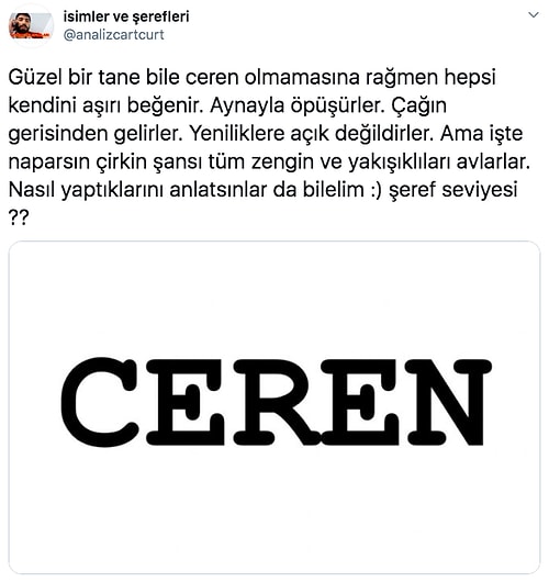 İsimlerden Yaptığı Tespitlerle Ne Şeref Ne De Karakter Bırakan Hesabın Birbirinden Komik Analizleri