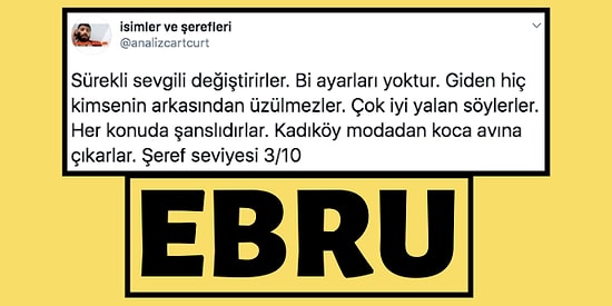İsimlerden Yaptığı Tespitlerle Ne Şeref Ne De Karakter Bırakan Hesabın Birbirinden Komik Analizleri