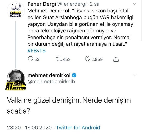 1. Mehmet Demirkol'un demedikleriyle başı belada. :)