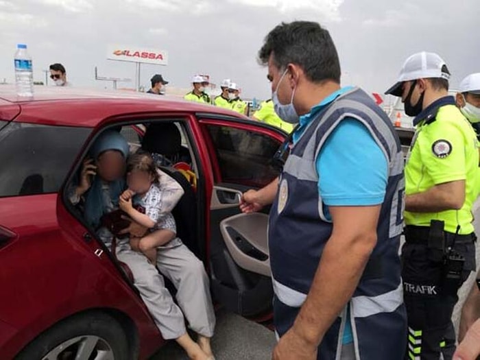 İki Yaşındaki Kızıyla Polis Çevirmesinden Kaçan, Sonrasında Kapan ile Durdurulan Kadın