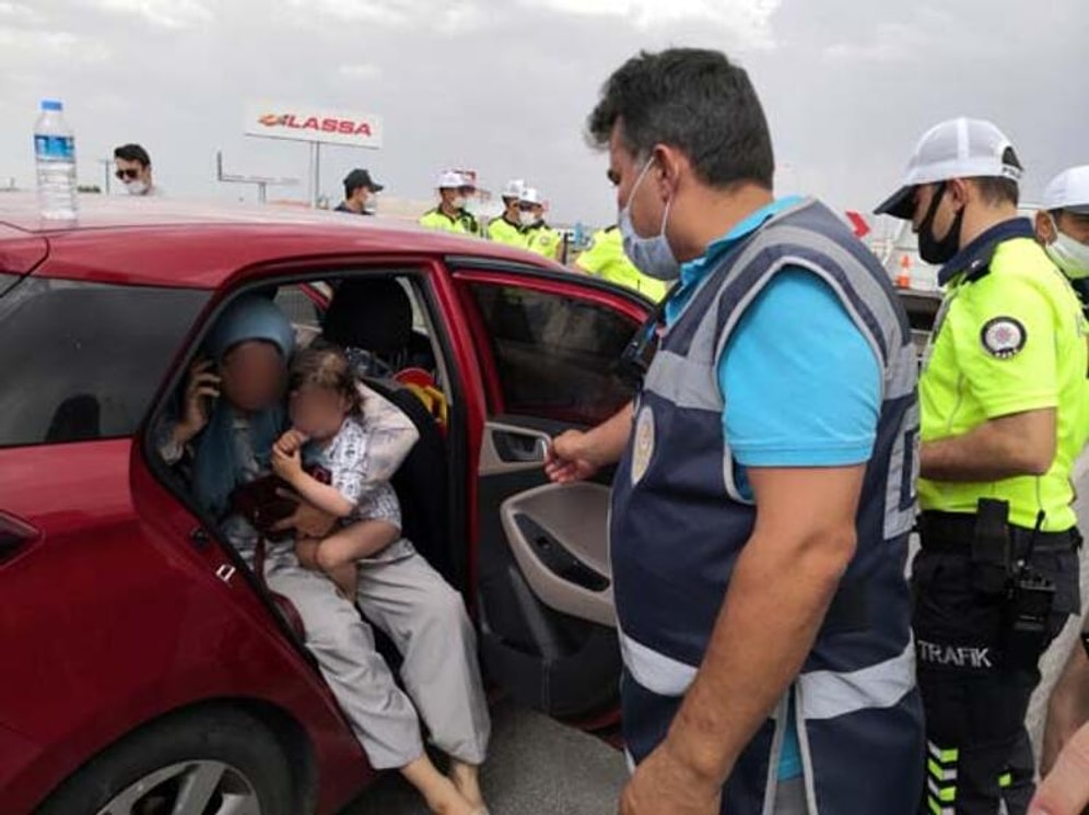 İki Yaşındaki Kızıyla Polis Çevirmesinden Kaçan, Sonrasında Kapan ile Durdurulan Kadın