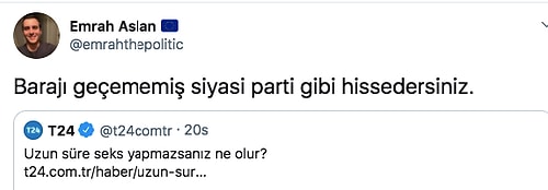 Twitter'daki 'Uzun Süre Seks Yapmazsanız Ne Olur?' Haberine Gelen Birbirinden İlginç Yorumlar