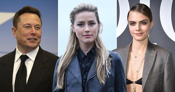 Depp'in iddialarına göre Amber Heard, henüz kendisi ile evliyken milyarder girişimci Elon Musk ve ünlü model Cara Delevingne ile üçlü ilişki yaşamış.