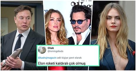 Ortalık Karıştı! Johnny Depp'in Olaylı Ayrıldığı Eski Eşi Amber Heard, Elon Musk ve Cara Delevingne ile Üçlü İlişki Yaşarken Yakalandı