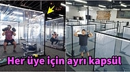 Her Üyesi İçin Kapsül Şeklinde Özel Alan Oluşturarak Sosyal Mesafe Kuralının Hakkını Veren Spor Salonu