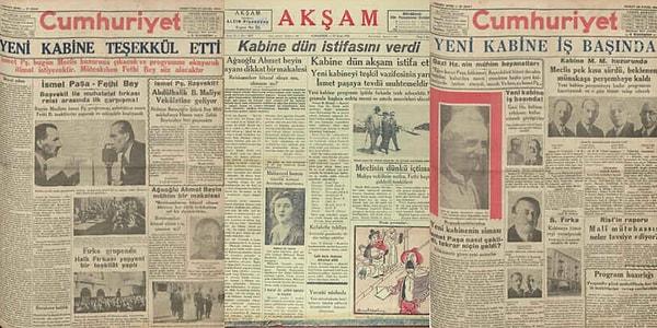 Aynı günlerde hayatı boyunca İsmet İnönü'ye muhalefet edecek olan Arif Oruç, çıkardığı 'Yarın' gazetesinde, "Atatürk, Cumhurbaşkanlığını bırakmalı ve Başbakan olmalıdır." yazar.