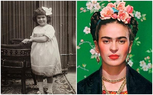 7. Yirminci yüzyılın popüler kültür ikonu haline gelen ressam Frida Kahlo.