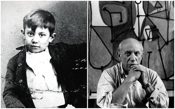 12. Ünlü İspanyol ressam Pablo Picasso'nun en çok da gözleri aynı kalmış.