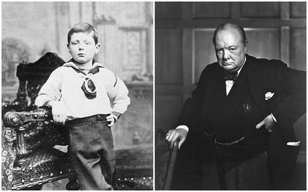 15. Winston Churchill'in öz güvenli duruşu ve bakışı çocukluğundan kalma anlaşılan.