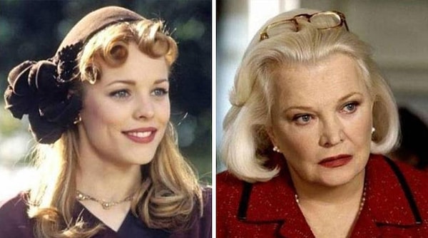 11. Элли Гамильтон из фильма "Дневник памяти" (Рэйчел Макадамс как младшая версия героини, Джина Роулендс как старшая версия)