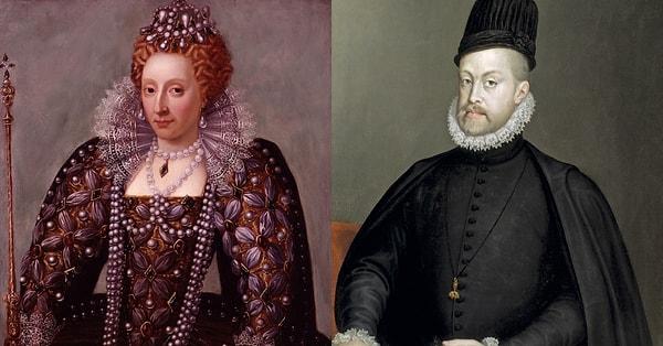 Kral Felipe bu kez de İngiltere'nin yeni kraliçesi I. Elizabeth’le evlenmek istemiş, bu isteğini bildirdiğindeyse kraliçe küplere binmişti.