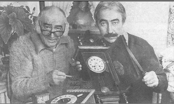 14. Sinemanın üstatları Şener Şen ve babası Ali Şen, İstanbul, 1982.
