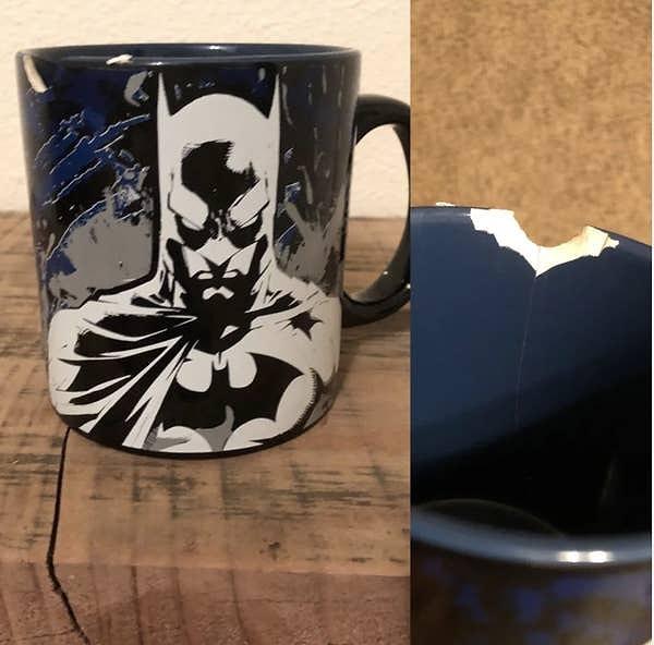 4. 'Batman kupam kırıldı ve kırılan yer tam olarak yarasa gibi duruyor.'