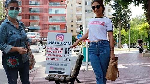 Yeni Nesil İşportacı: Adana'da Bir Kişi Sokakta Açtığı Tezgahla, Günde Binlerce Takipçi ve Beğeni Satıyor