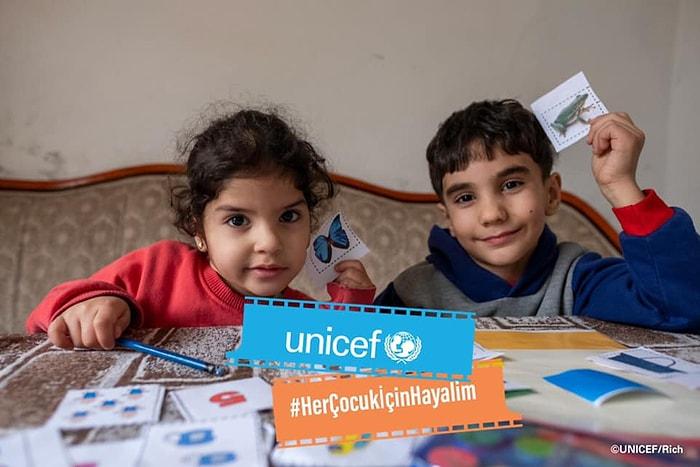 UNICEF'in COVID-19 Sebebiyle Eğitim Hayatından Uzak Kalan Çocuklarımız İçin Başlattığı #HerÇocukİçinHayalim Kampanyası