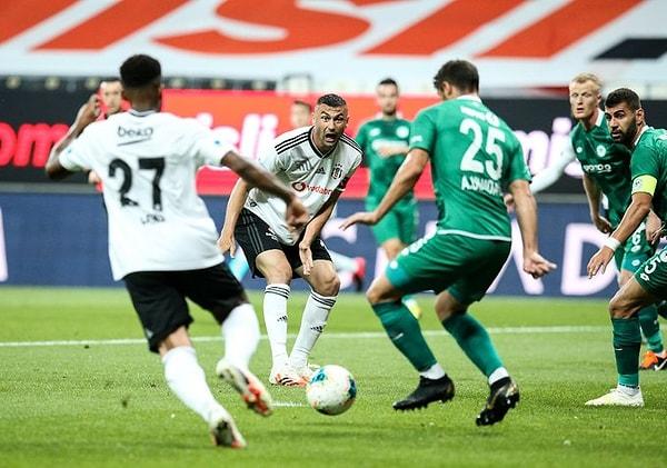 40. dakikada Burak Yılmaz, ceza sahası dışından kaleyi çaprazdan gördüğü anda vuruşunu yaptı ve Ertuğrul'u mağlup etti. Beşiktaş 1-0 öne geçti.