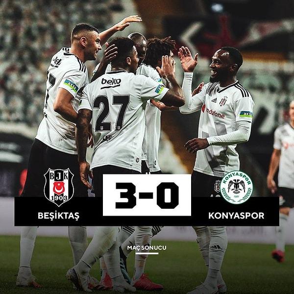 Bu sonuçla üst üste ikinci galibiyetini alan Beşiktaş puanını 50 yaptı. Ligde 3 maçtır kazanamayan Konyaspor ise 27 puanda kaldı.