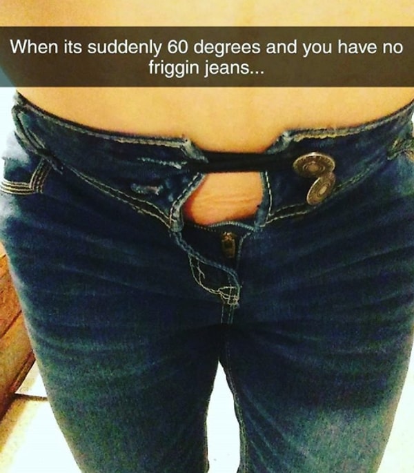 8. "Ну, через некоторое время брюки перестают налезать. Попробуйте резинку для волос!"