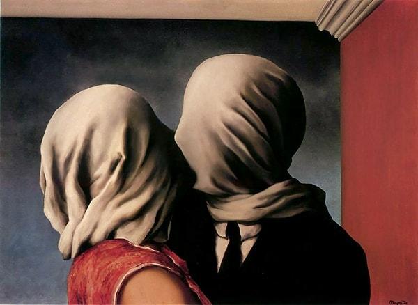 Gerçeküstücülük akımının en önemli temsilcilerinden biri olan Belçikalı ressam René Magritte'nin ünlü eseri 'Aşıklar' bugünkü konumuz...