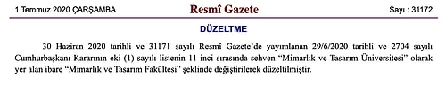 Resmi Gazete'de 'Sehven' Üniversite Kuruldu: Mimarlık ve Mühendislik Üniversitesi Bugün Fakülteye Çevrildi