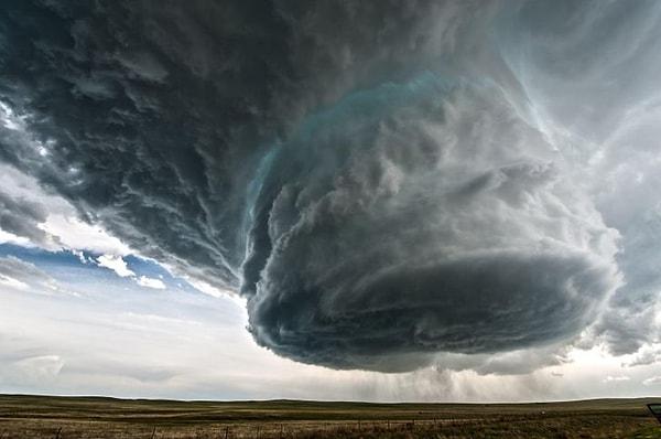 14. Amerika'da, Wyoming'de görülen korkutucu fırtına bulutu: