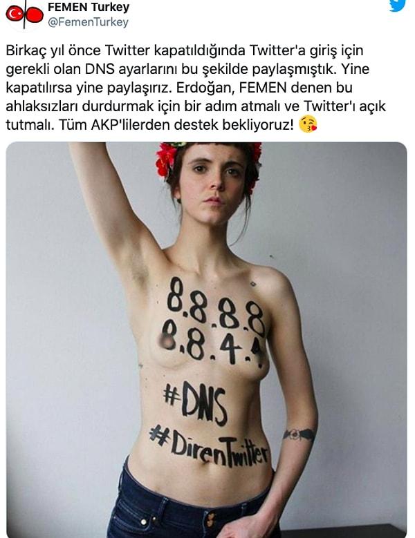 FEMEN'den Erdoğan'a yanıt