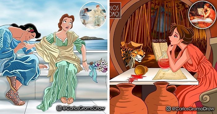 Художник из Севильи учит нас искусству картин с помощью героев Диснея