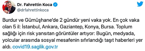 Bakan Koca, Güncel Rakamları ve En Fazla Vakanın Görüldüğü 5 Kenti Açıkladı