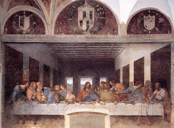 Leonardo da Vinci'nin ünlü tablosu Son Akşam Yemeği, Milano yakınlarındaki Santa Maria Dele Grazie'nin duvarına yapılmış.