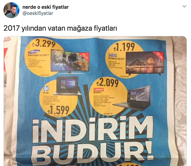 1. "oeskifiyatlar" Twitter sayfası sayesinde geçmişe gidiyoruz ve gördüğümüz fiyatlar karşısında oturup ağlıyoruz! Bazı ürünlerin eski ve şimdiki fiyatlarını görünce eminim ki siz de afallayacaksınız...