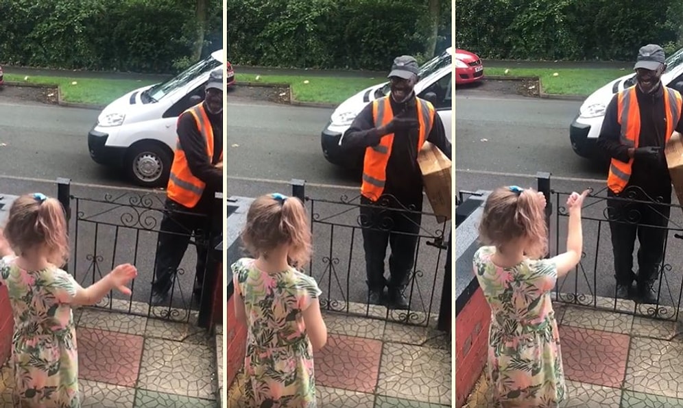 İşitme Engelli Kargo Çalışanına Sürpriz Yapmak İçin İşaret Dili Öğrenen Ufaklık