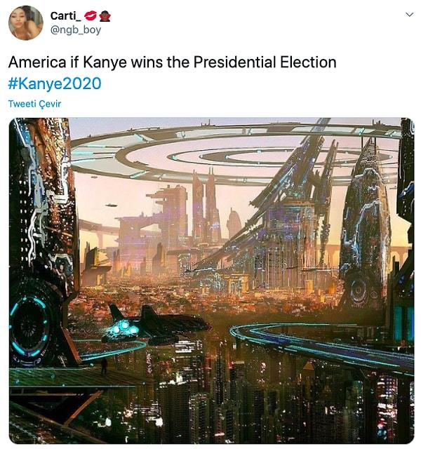 3. "Başkanlık Seçimi'ni Kanye kazanırsa Amerika"