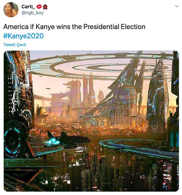 3. "Başkanlık Seçimi'ni Kanye kazanırsa Amerika"