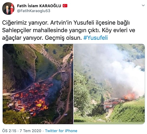 Artvin'de Orman Yangını: 70 Hanenin Bulunduğu Köy Alevlere Teslim Oldu