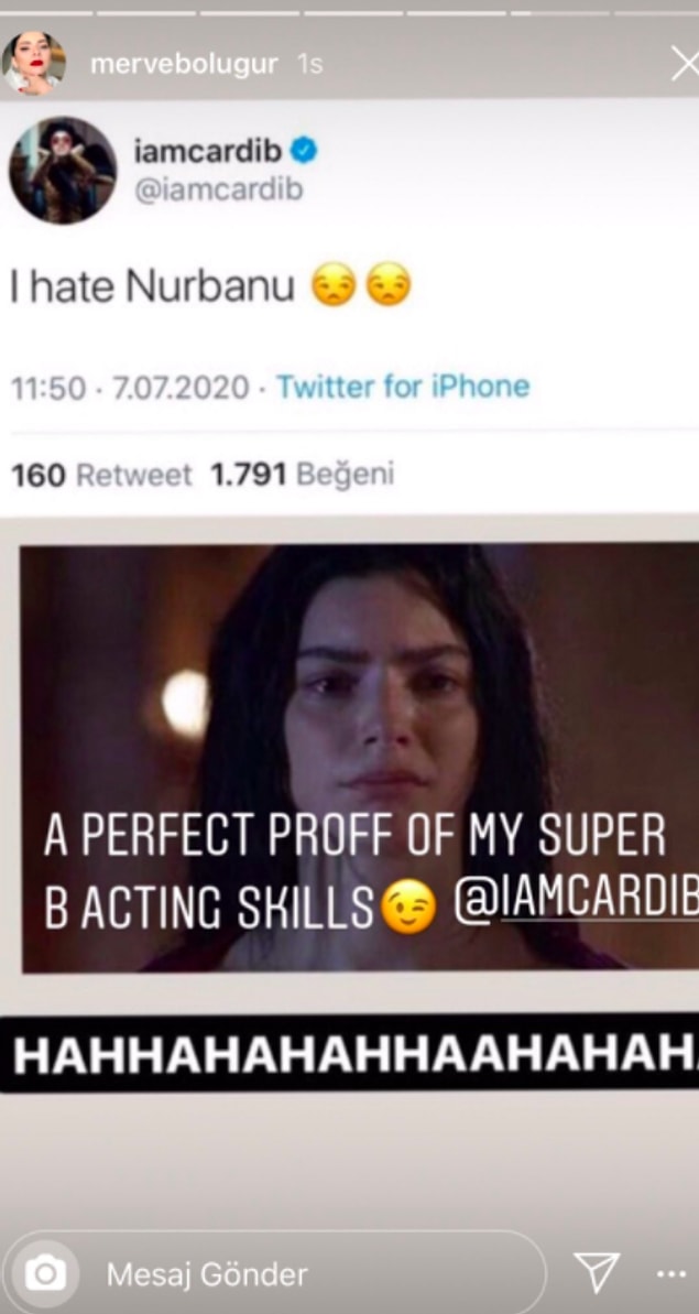 4. Muhteşem Yüzyıl izlediği görüntülerle gündem olan Cardi B, şimdi de ‘Nurbanu’dan nefret ediyorum’ tweeti attı; ortalık karıştı! 😅